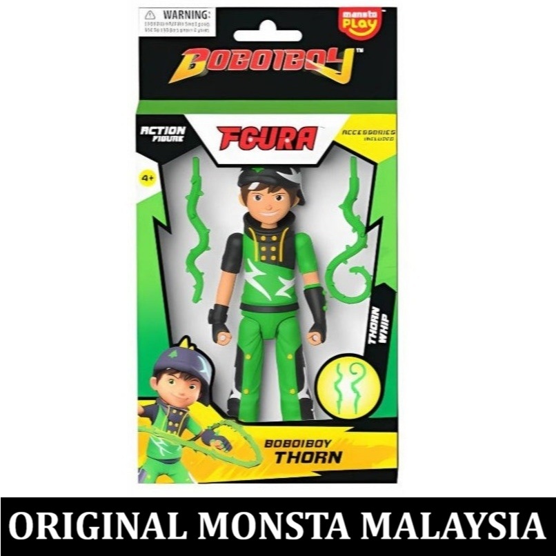 BOBOIBOY DURI FGURA THORN WHIP Original import malaysia ori 100% monsta studio monsta galaxy rare it