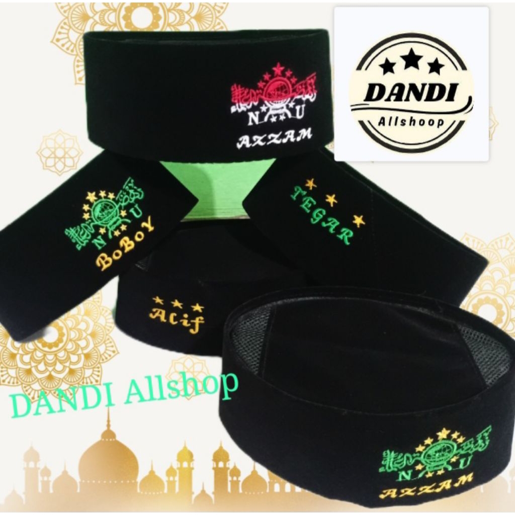 peci bludru Logo NU AC..gratis Nama PANGGiLAN sajah yaa