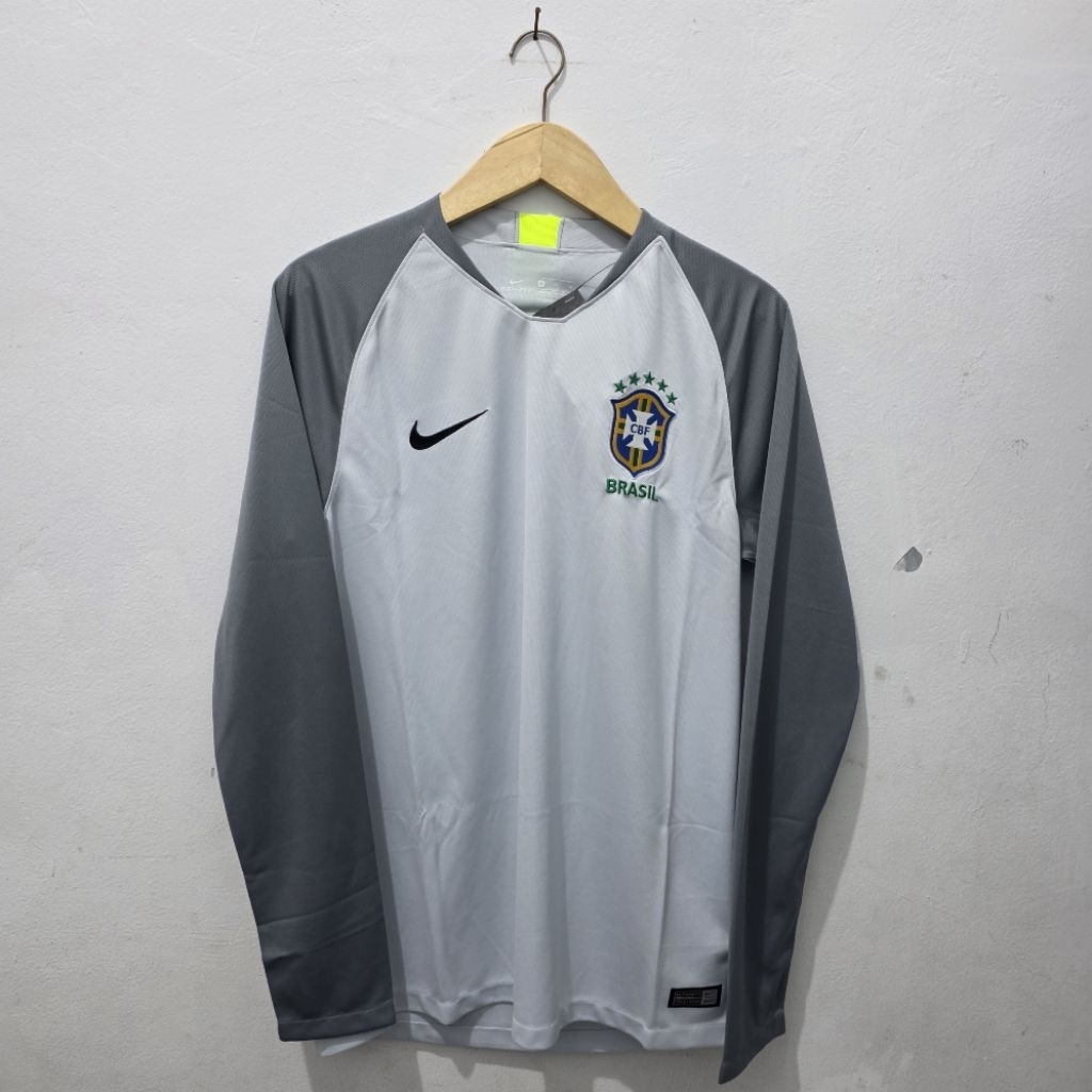 BRASIL BRAZIL 2018 2ND STADIUM GOALKEEPER MEN'S DRI FIT FOOTBALL REPLICA LONG SLEEVE JERSEY - 893854