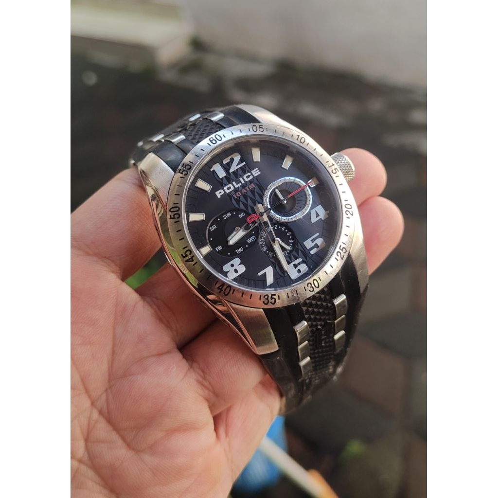 jam tangan original police second bekas preloved