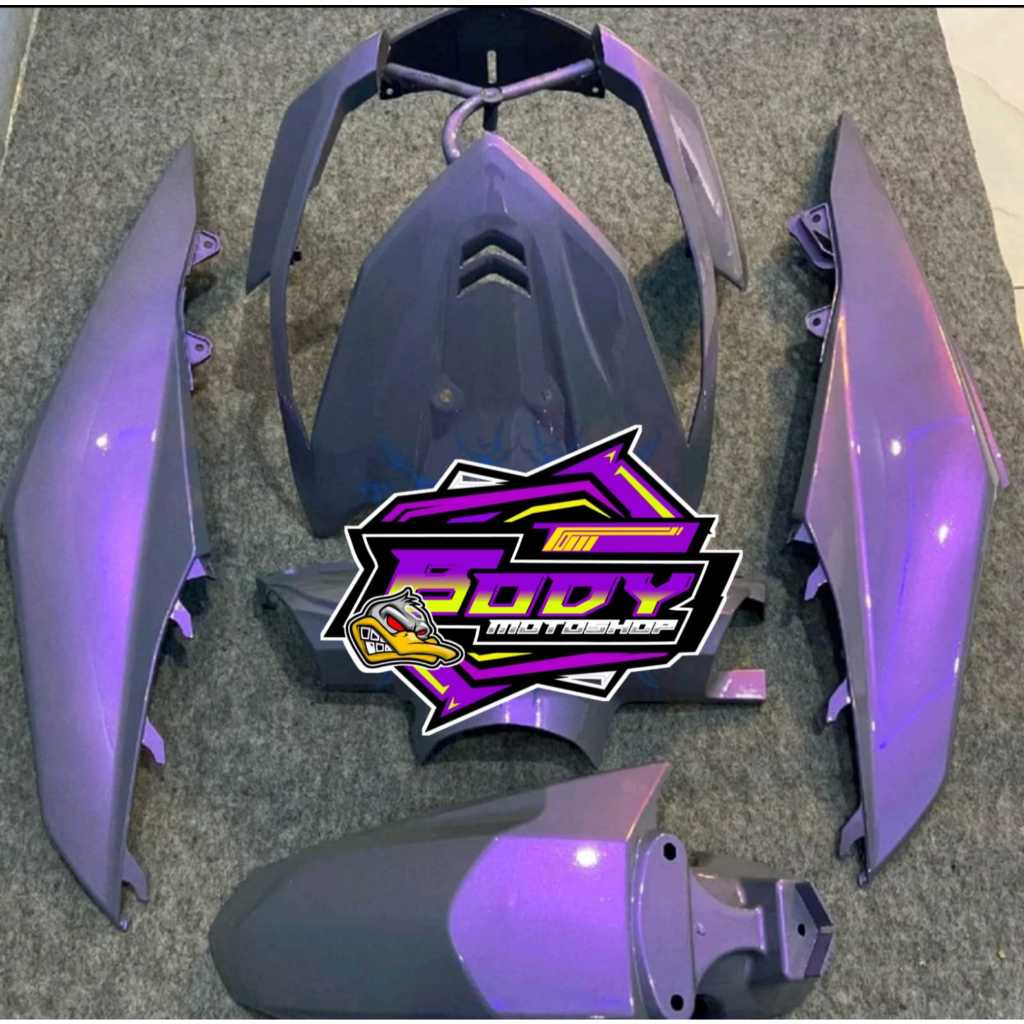 cover body fulset bodi halus honda beat fi 2013 2014 2015 2016 stater kasar starter halus warna abu 