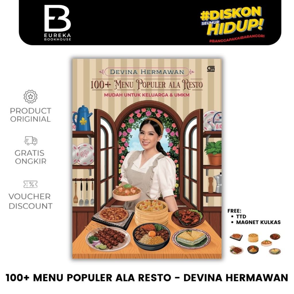 PRE-ORDER BUKU RESEP MASAKAN 100+ MENU POPULER ALA RESTO - DEVINA HERMAWAN