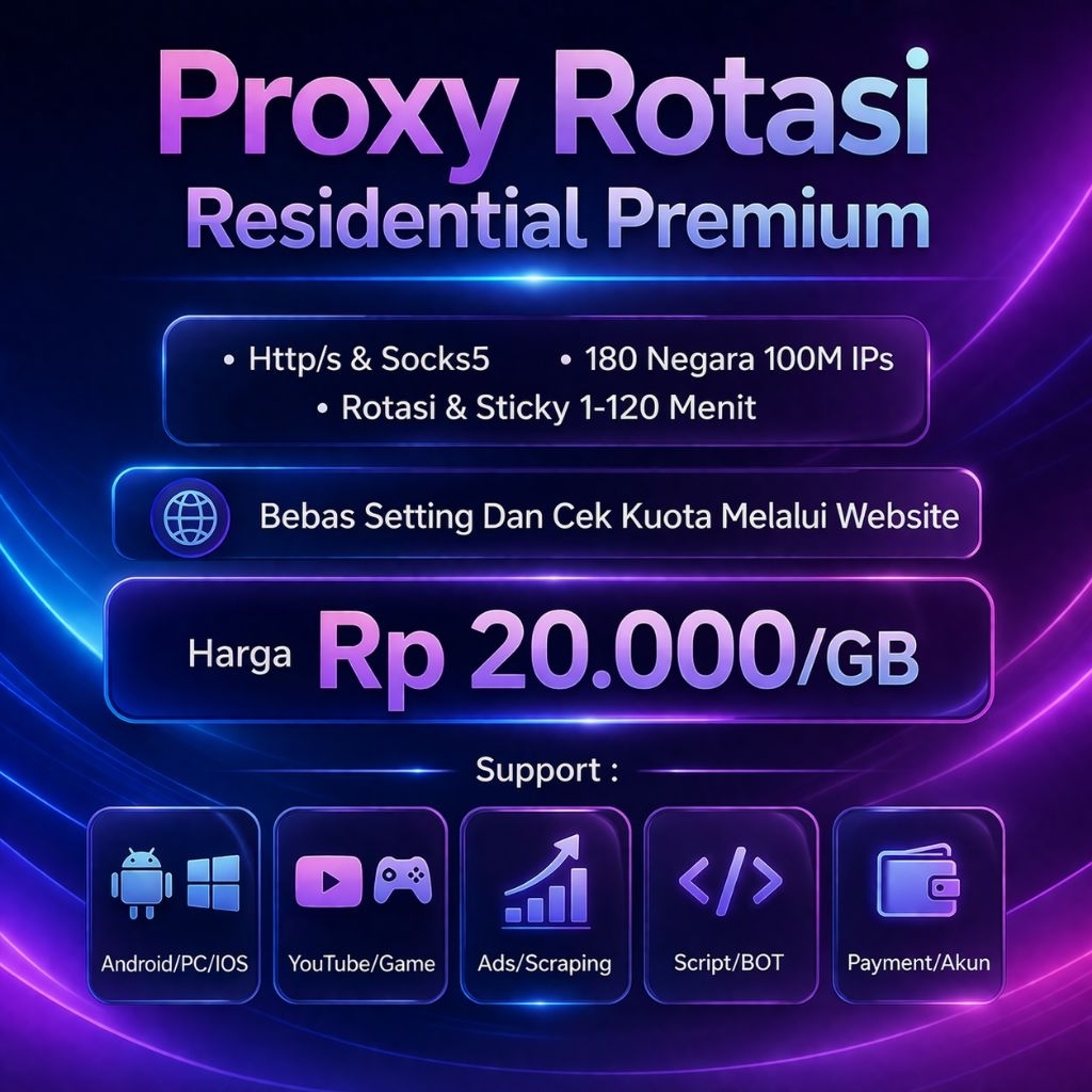 Proxy Rotasi Residential Premium