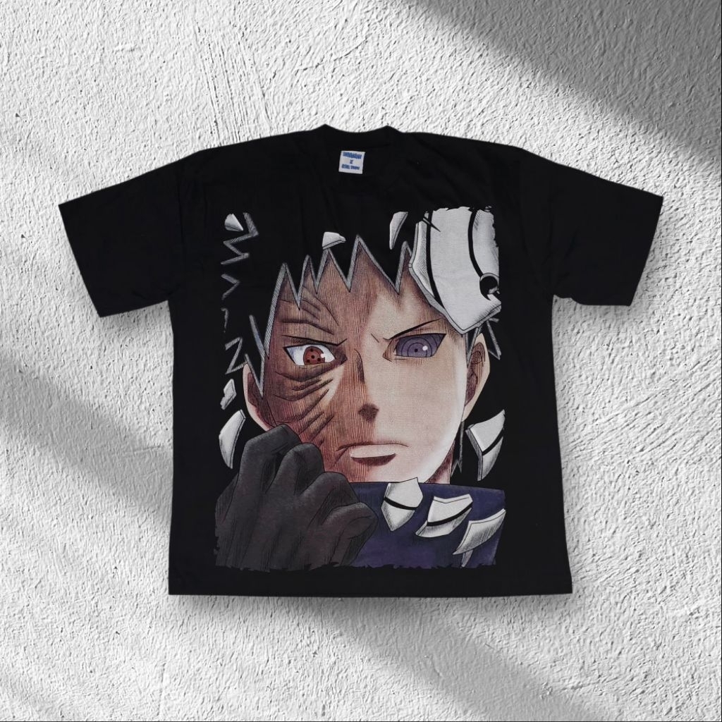 Kaos Bootleg Anime Naruto Shippuden Obito vs Kakashi