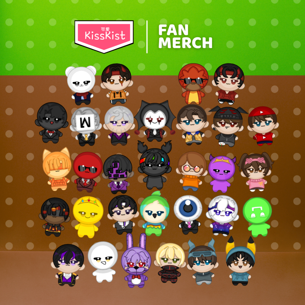 Gantungan Kunci Kissplush Karakter Minecraft Ukuran 10 cm - Fan Made Merchandise