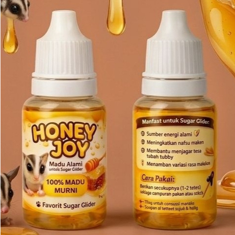 HONEYJOY MADU MURNI - 30 ML SUGAR GLIDER HAMSTER KELINCI TUPAI TERBANG MURAH