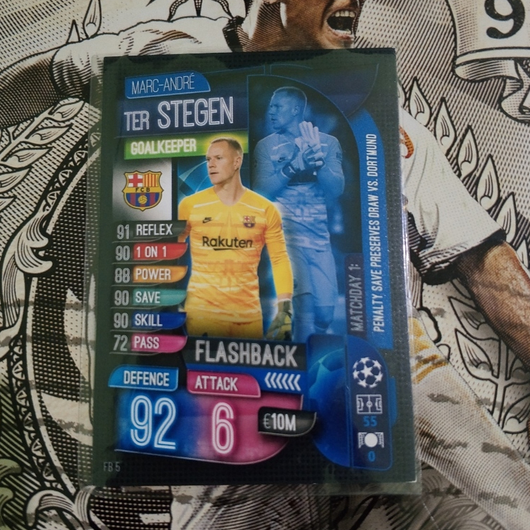 Kartu Bola Topps Match Attax Champions League Extra 2019 2020 - Marc-Andre ter Stegen - Flashback