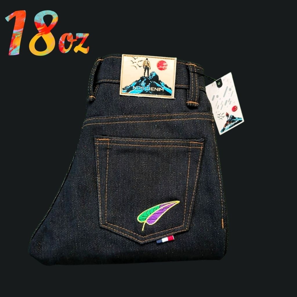 RAW DENIM SELVEDGE 18 OZ ARTIKEL SAMURAI OKINAWA COLOR WEFT