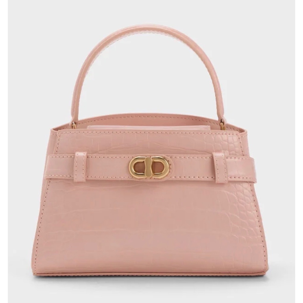 Ori Aubrielle Croc-Effect Top Handle Bag