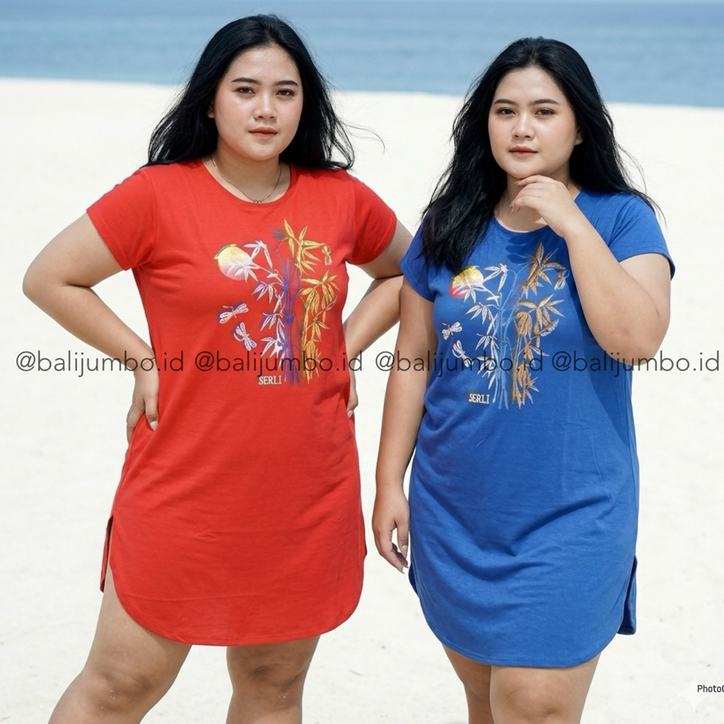 DASTER BALI JUMBO MIDI LD MAKS 140CM DASTER BIG SIZE  BAHAN KAOS JERSEY MELAR ADEM