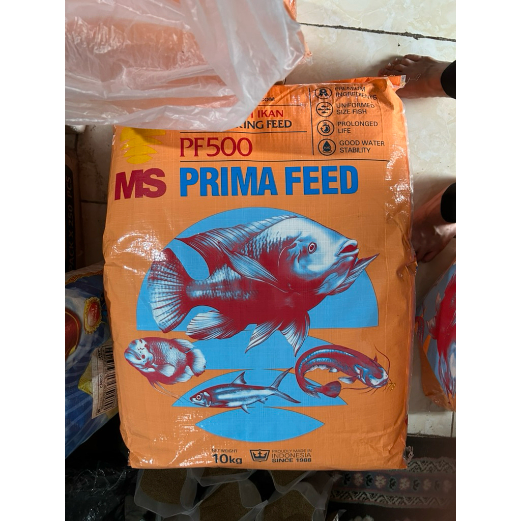 PF 500 Ms prima feed / Pakan Ikan Bibit Ikan / Pakan Benih Ikan / Pakan Bibit Lele / Pakan Ikan Bibi