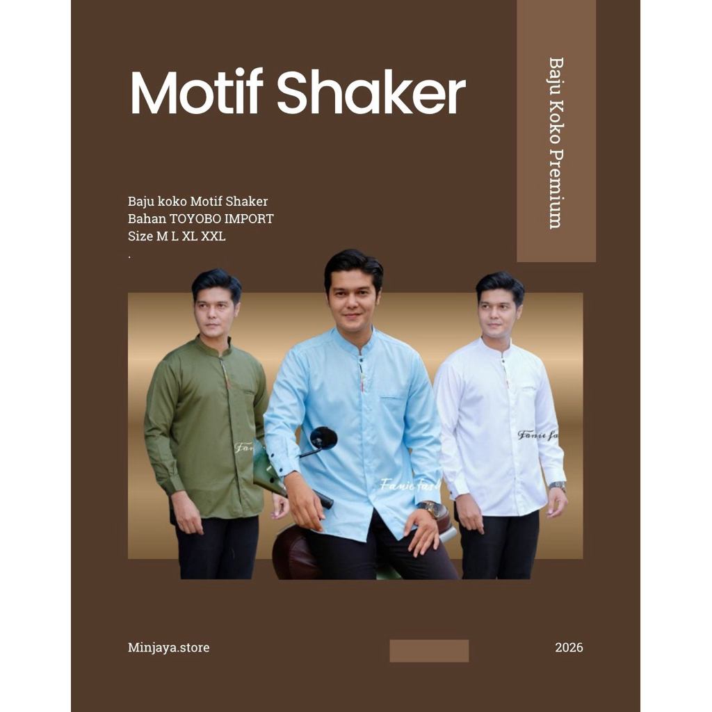 BAJU KOKO TERBARU MOTIF SHAKER KOKO PREMIUM KOKO GANDRUNG NABI