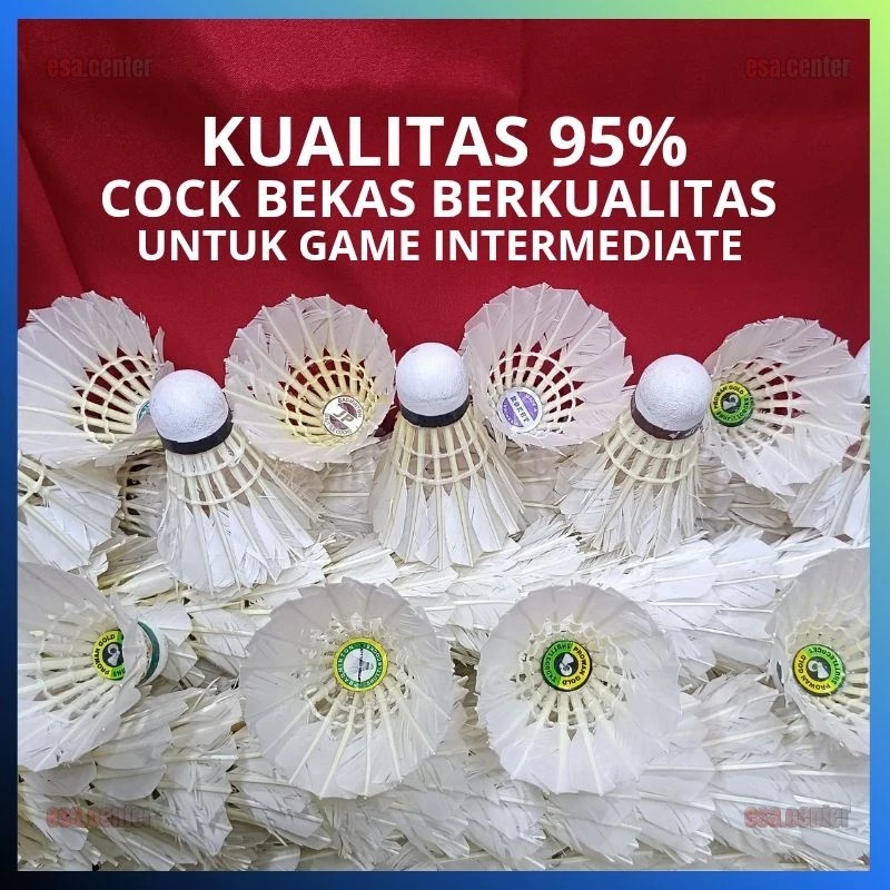 ( 1 SLOP GRADE A++ / 95%/ 12 PCS ) TERMURAH SHUTTLECOCK BEKAS BADMINTON BULUTANGKIS KOK BEKAS