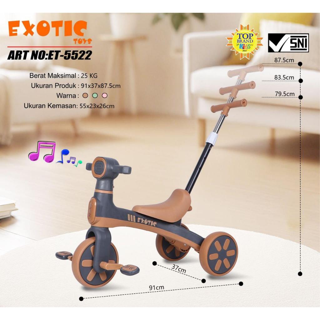 Sepeda Roda 3 | Sepeda Roda 3 Anak | Sepeda Anak | Sepeda Anak 2 Tahun - ET 5522 Toys Driver