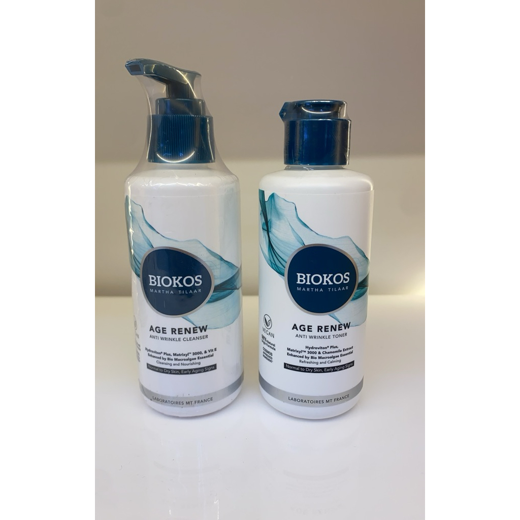 Biokos Age Renew Anti Wrinkle Cleanser dan Toner