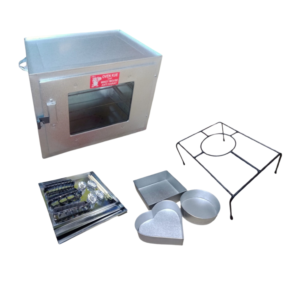 Oven Kompor Miky 3 Susun Plus Loyang dan Cetakan Kue / Oven Kue / Oven Tangkring Kompor Gas