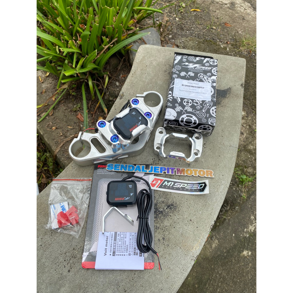 RAISER NINJA R  SS SET VOLTMETER KOSO 2 IN 1 SUHU DAN AKI RESER NINJA R OLD SET VOLTMETER KOSO ORIGI