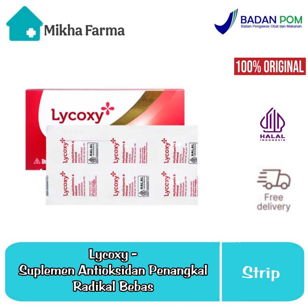 Lycoxy Kaplet - Suplemen Antioksidan Penangkal Radikal Bebas