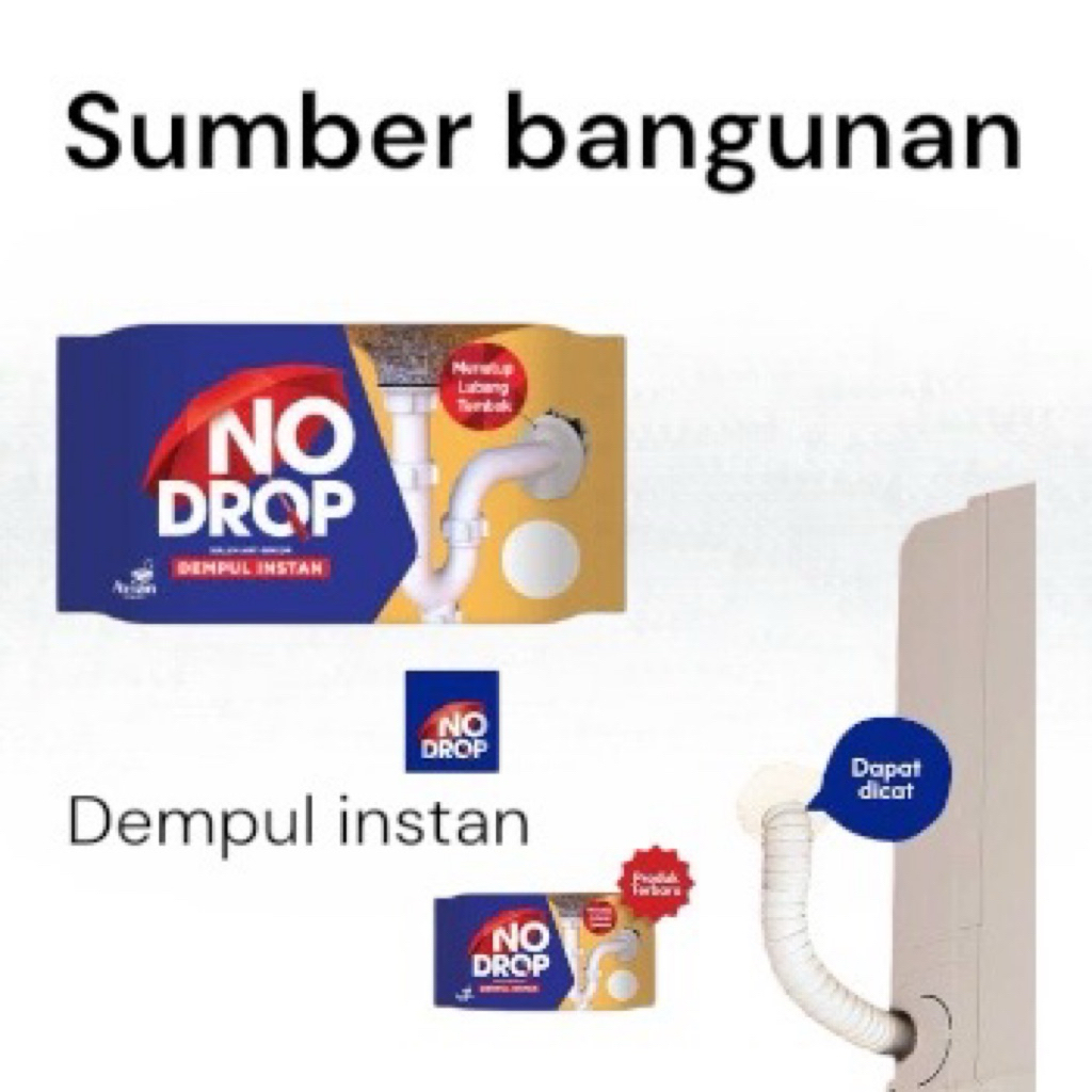 Dempul Instant Nodrop Menutup Lubang Tembok