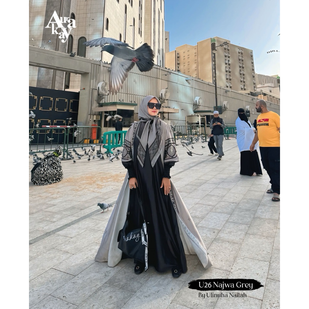 U26 set outer najwa by Aurakay dress umroh haji by aurakay
