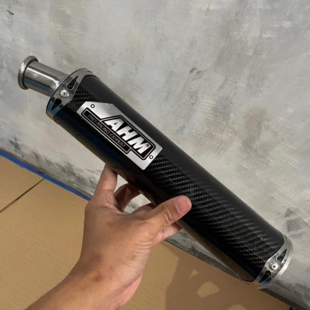 AHM exhaust/Ekzos 2stroke carbon stainless type-mufflerAHM 2stroke motorcycle l