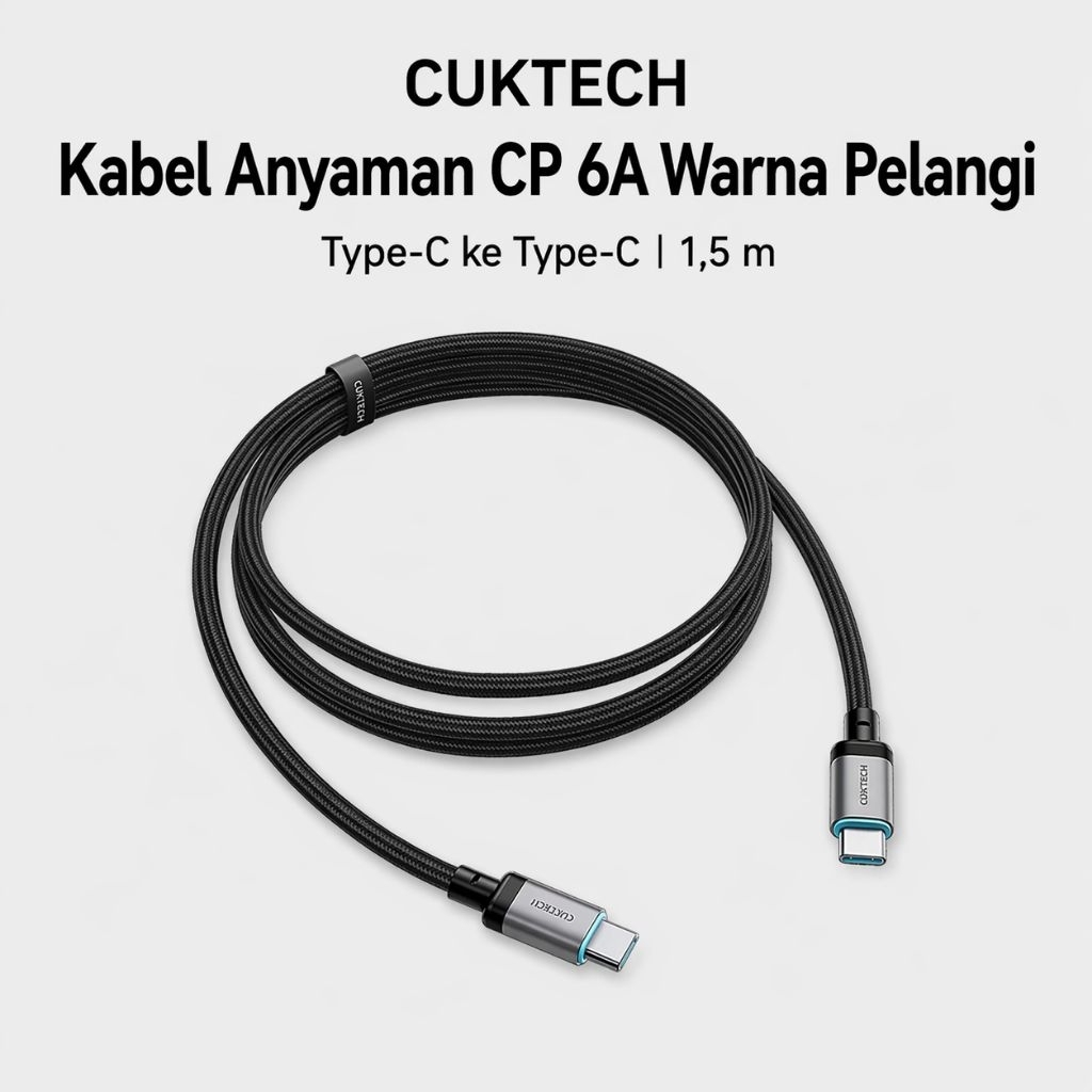 CUKTECH CP Kabel data 6A, daya tinggi 240W