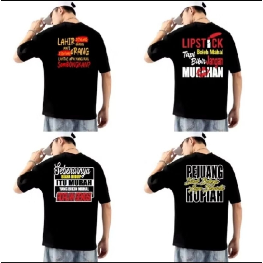 Baju Kaos Kata-kata Dibagian Belakang