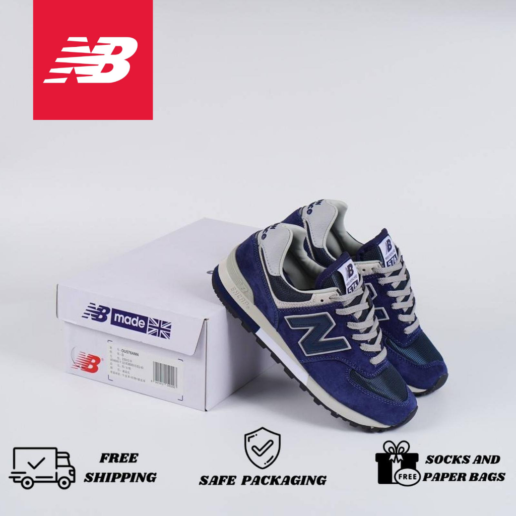 Sepatu New Balance 576 Navy England Original Pria Wanita NB 576 Premium Sneakers Import
