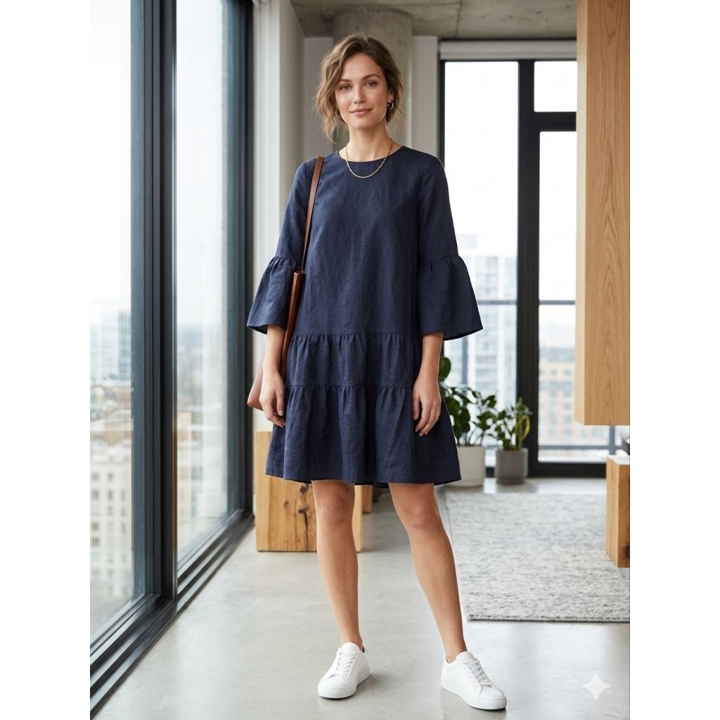 [PRELOVED]Mididress/Dress COS navy umpak-LD 98