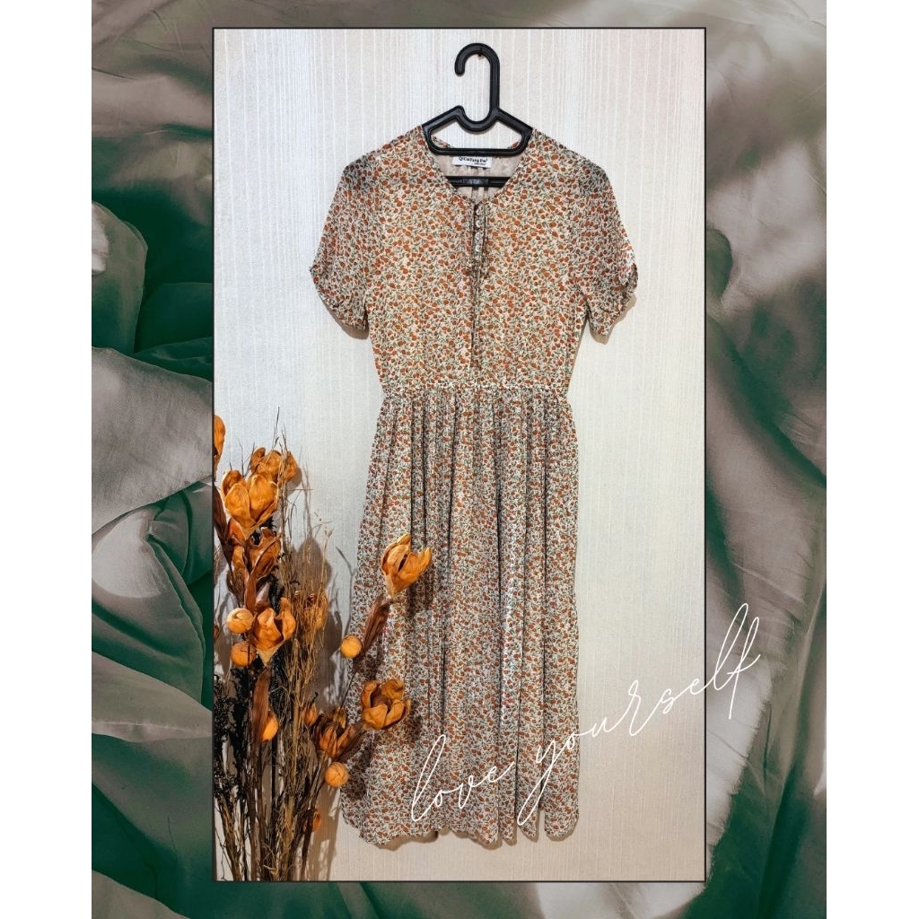 Dress Plisket Bunga