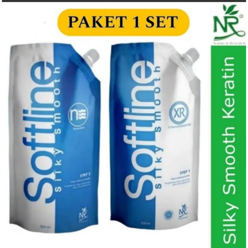 NR Softline Silky Smooth adalah produk pelurus rambut profesional (sepasang: Step 1 & Neutralizer) y