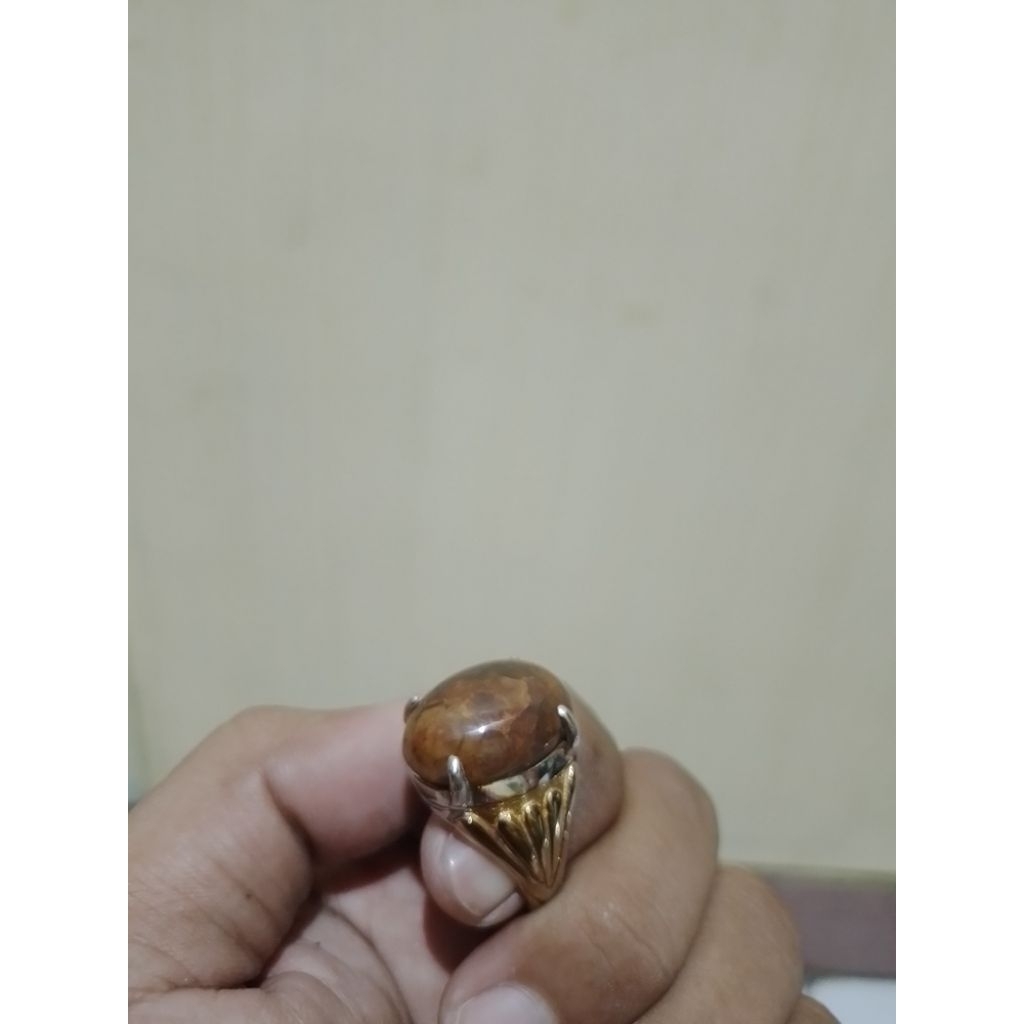 Cincin Batu akik pancawarna (Sudah isian asma)