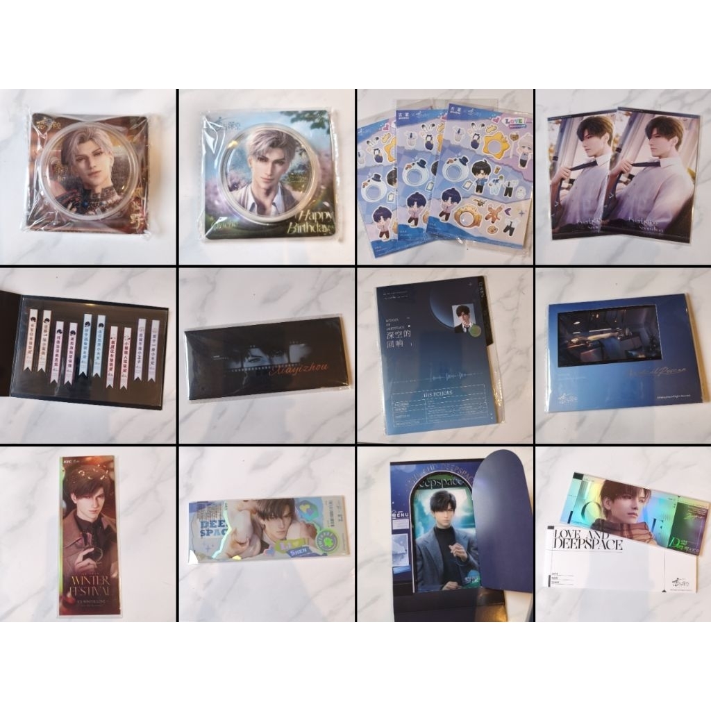 Love and Deepspace Official Merchandise | LADS Badge, Postcard, Photocard, Laser Ticker Sylus Zayne 