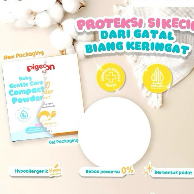 Bedak Padat Bayi | Bedak Pigeon Padat Bayi | Bedak Padat Pigeon | PIGEON Baby Powder Compact 45gr