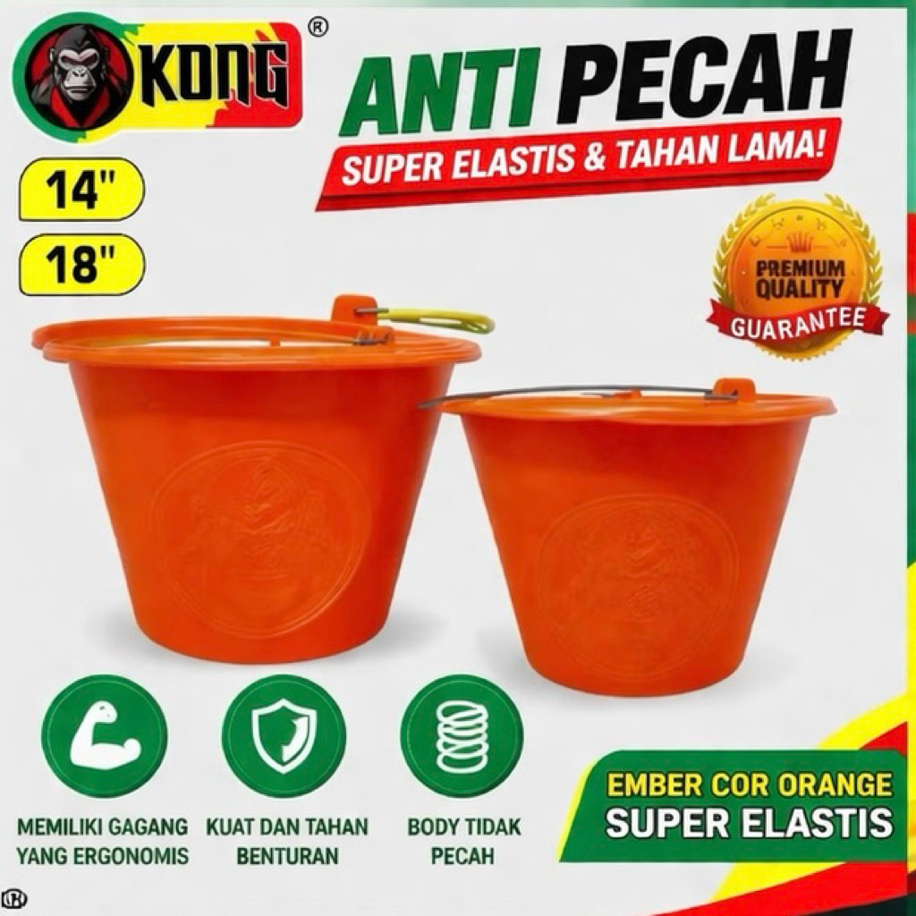 Ember Cor Oren Anti Pecah | Ember Plastik Serbaguna