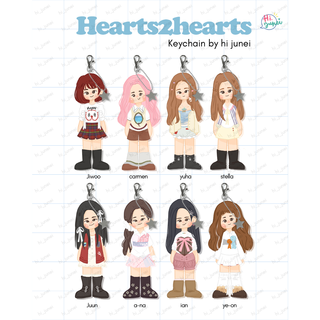 Hi Junei - Keychain H2h Hearts2hearts