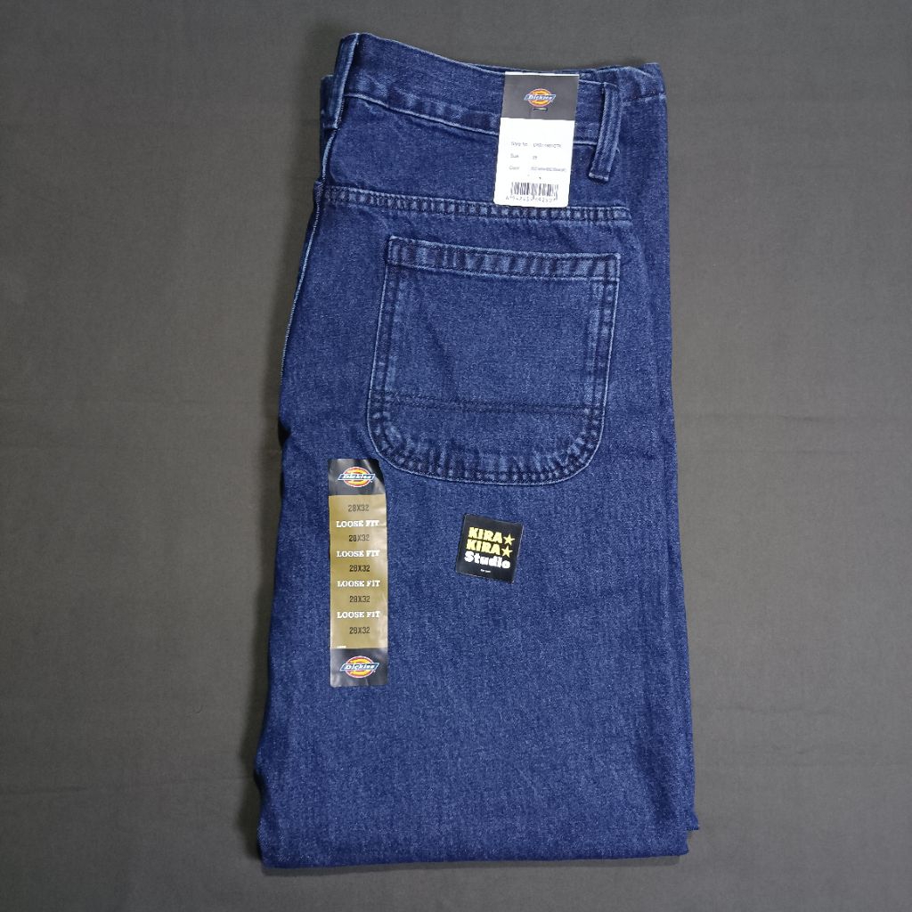 Dickies Pants Loose Fit Double Knee Indigo New Original