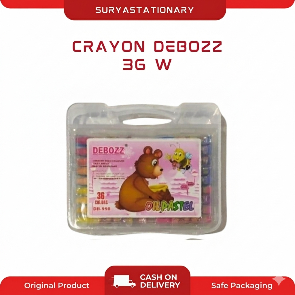 (SET) Crayon Debozz 36 W / Krayon Debozz 36 Warna / Oil Pastel Debozz