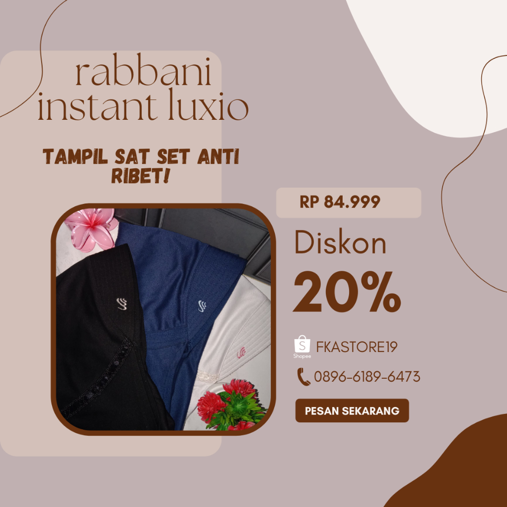 HIJAB RABBANI INSTANT LUXIO POLOS