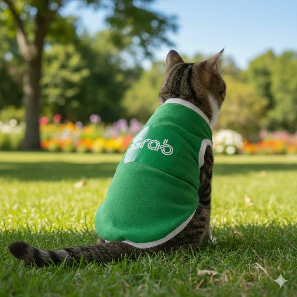 Baju kucing anjing kaos Grab