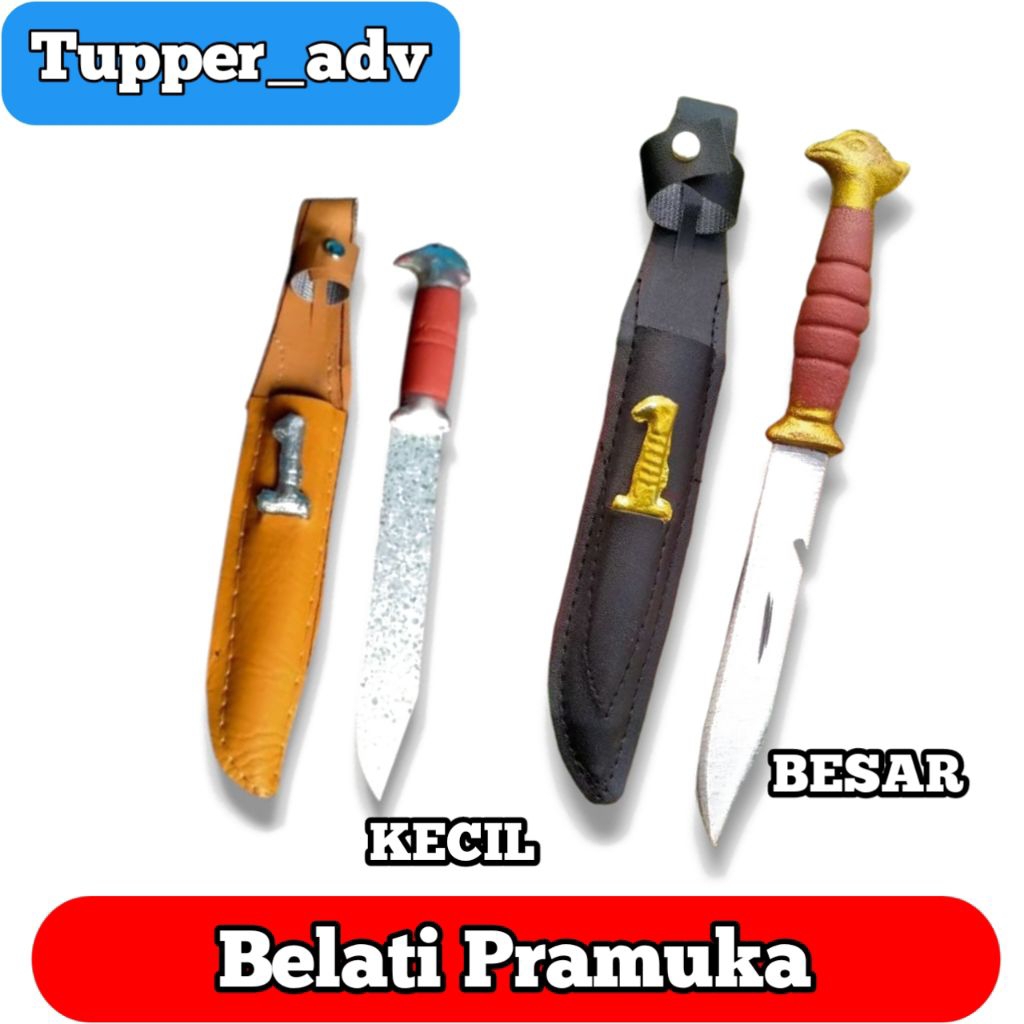 Belati Pramuka Kecil & Besar / Pisau Belati Pramuka / Pisau Bowie Pramuka