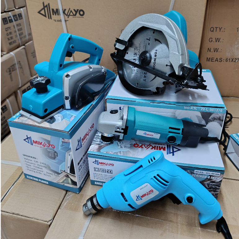 PAKET SPESIAL TUKANG KAYU 2 ITEM CIRCULAR SAW GERGAJI KAYU LISTRIK + Electric Planner Mesin Serut Ka
