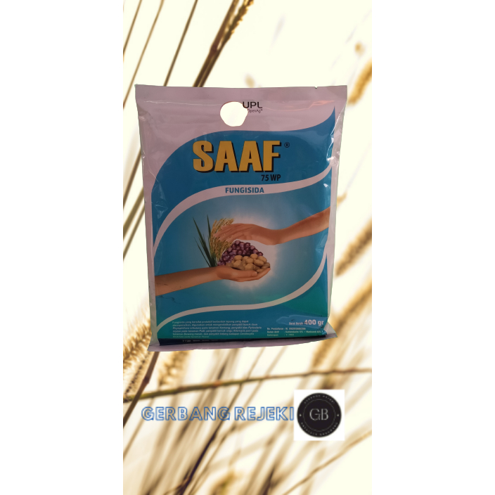 FUNGISIDA SAAF 75WP (Karbendazim 12% + Mankozeb 63% WP) 400 GRAM