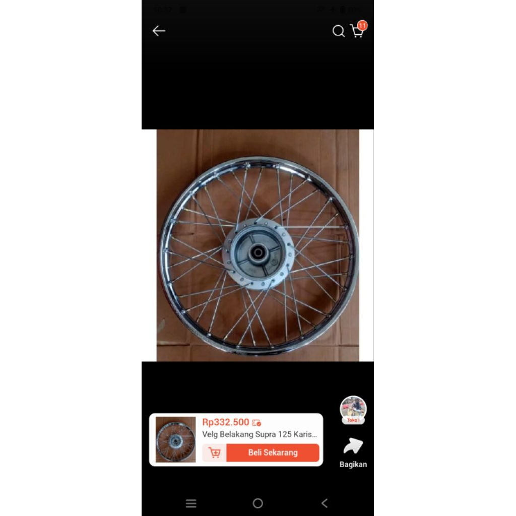 velg belakang jari jari belakang Honda Supra fit new fit x original lepasan motor