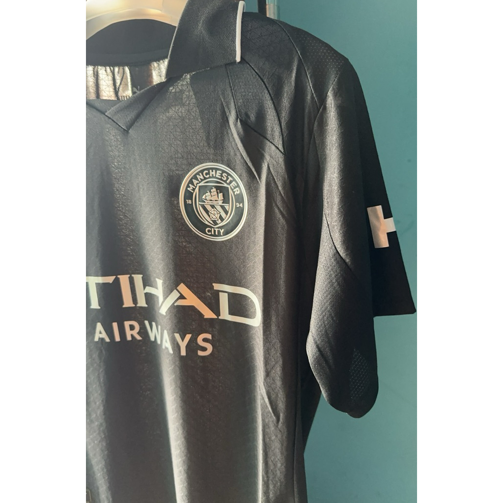 Jersey Man city away hitam 25/26 go fans version