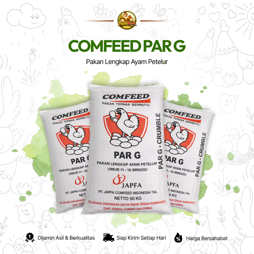 Comfeed PAR G - Pakan Lengkap Ayam Petelur (Grower) – Umur 11–17 Minggu | REPACK KILOAN | PakanAyamC