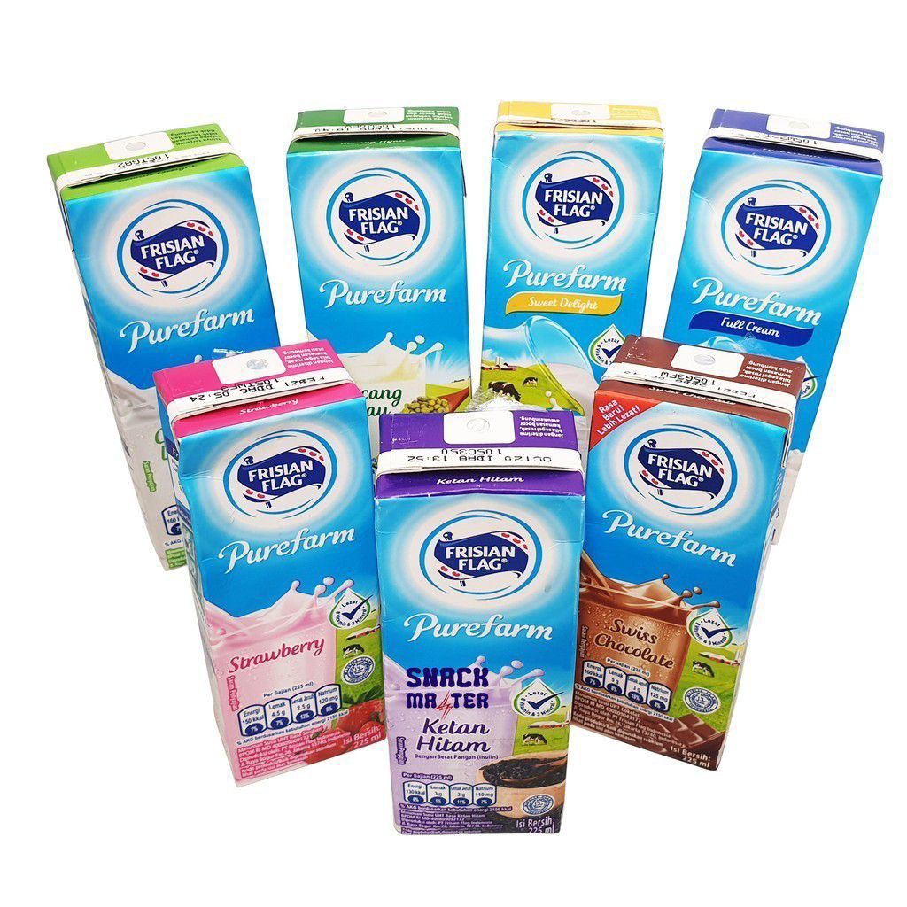 Susu Frisian Flag 225ml - 1 Dus (36 Pcs) Susu Bendera UHT Nutribuild All Varian