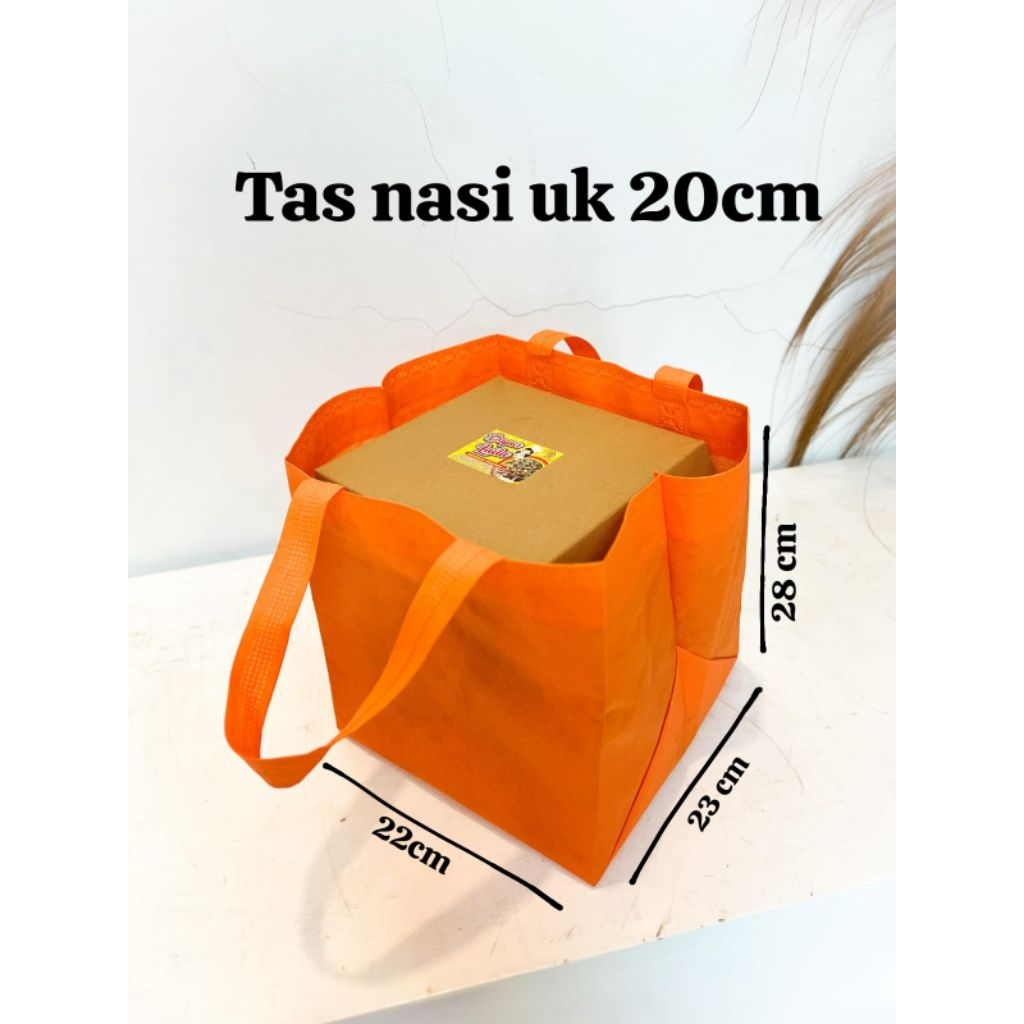 tas kotak nasi uk 20cm // tas nasi (1lsn) polos tas hajatan