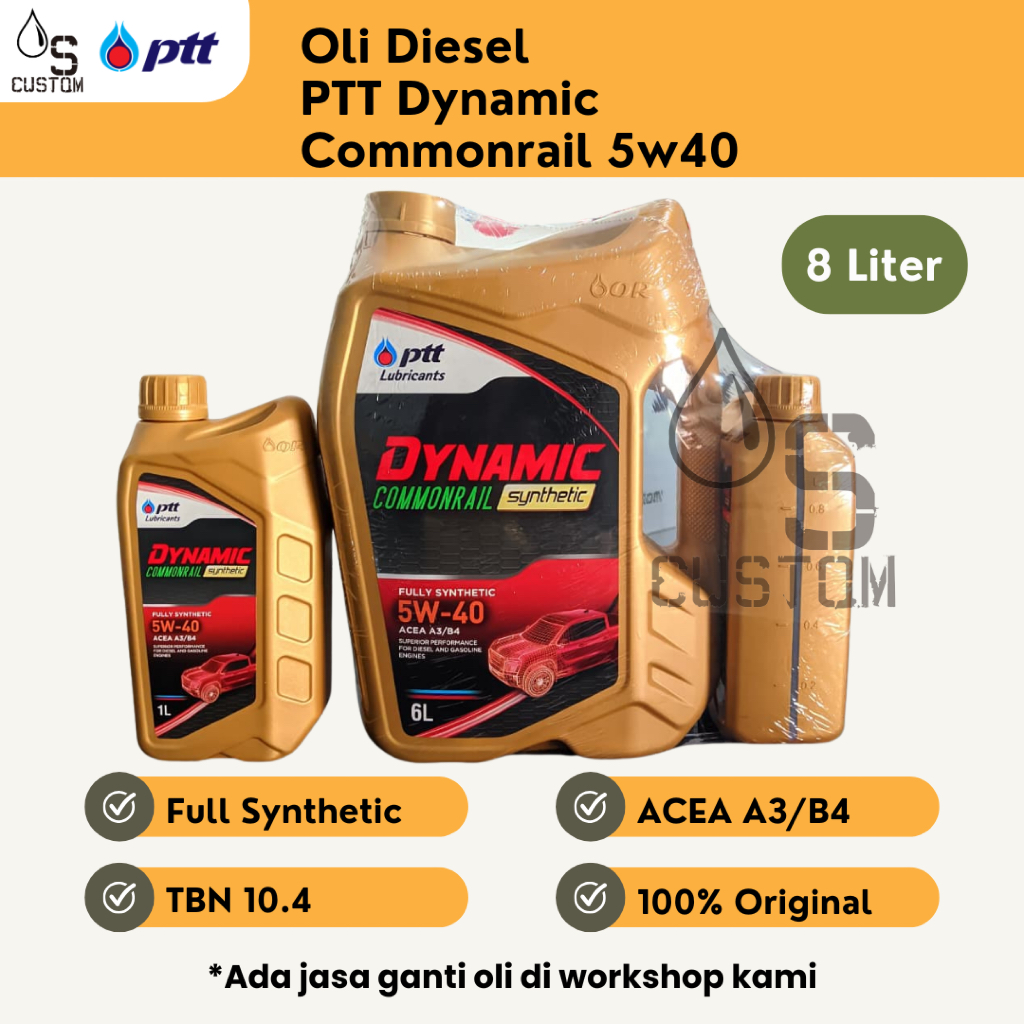 Oli Diesel PTT Dynamic 5w40 8 Liter