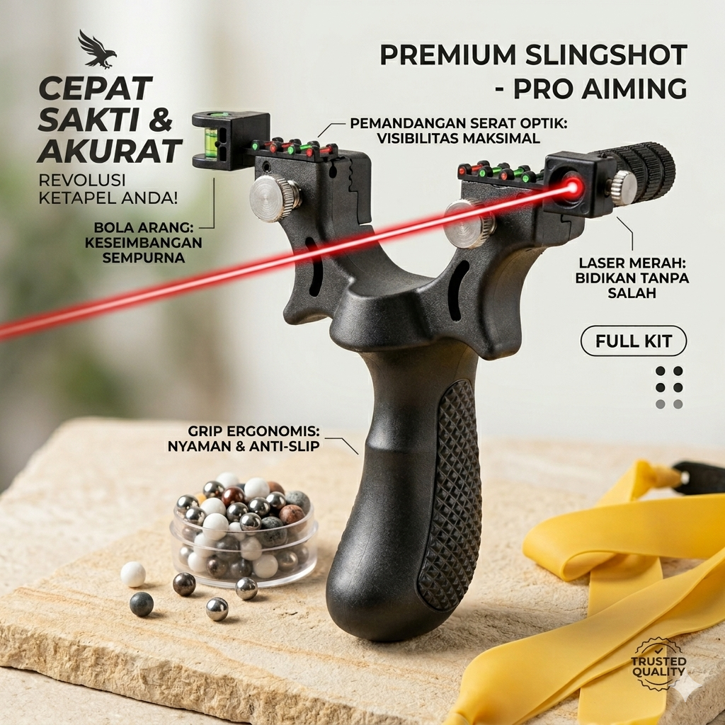 [ BISA COD ] PAKET TERMURAH TERLENGKAP KETAPEL LASER SLINGSHOT